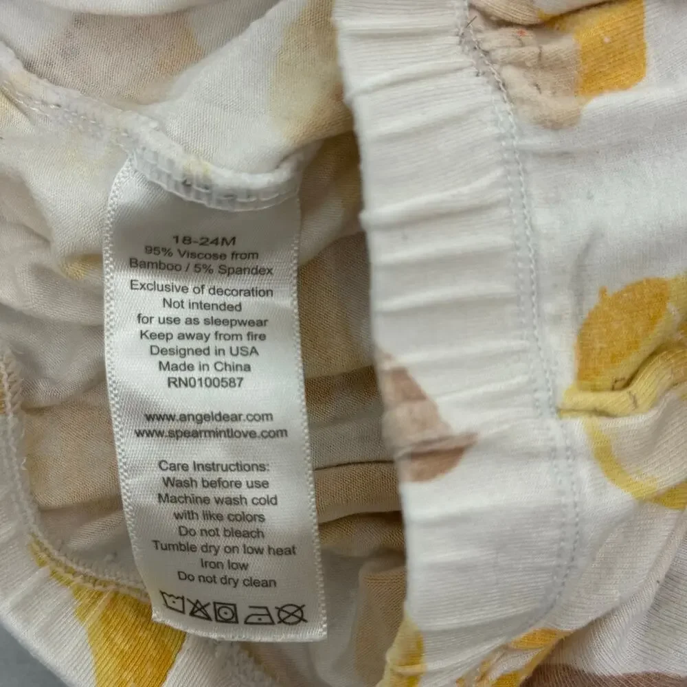 Angel Dear x Spearmint Love Bakery Buddies Pajama Set Size 18-24 Months Bamboo